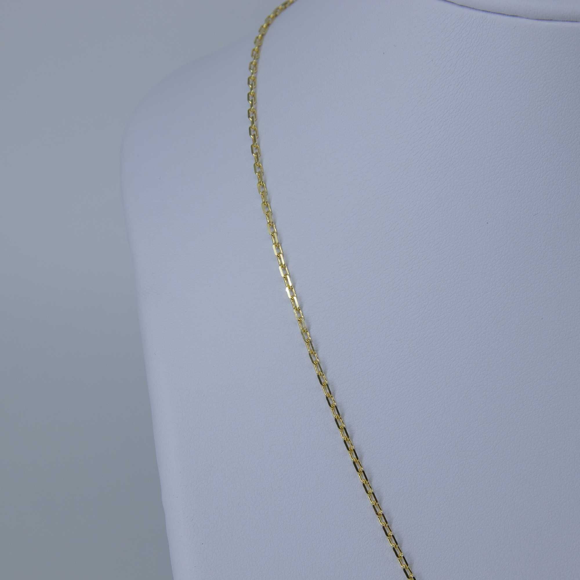 Złoty zestaw 585 łańcuszek Ankier zawieszka Serce 4,78gram 45cm NOWY