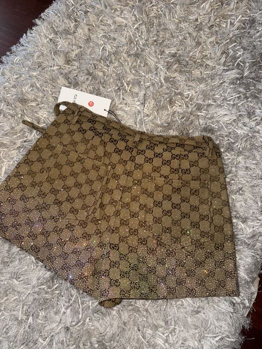 Calções monograma Gucci com brilho