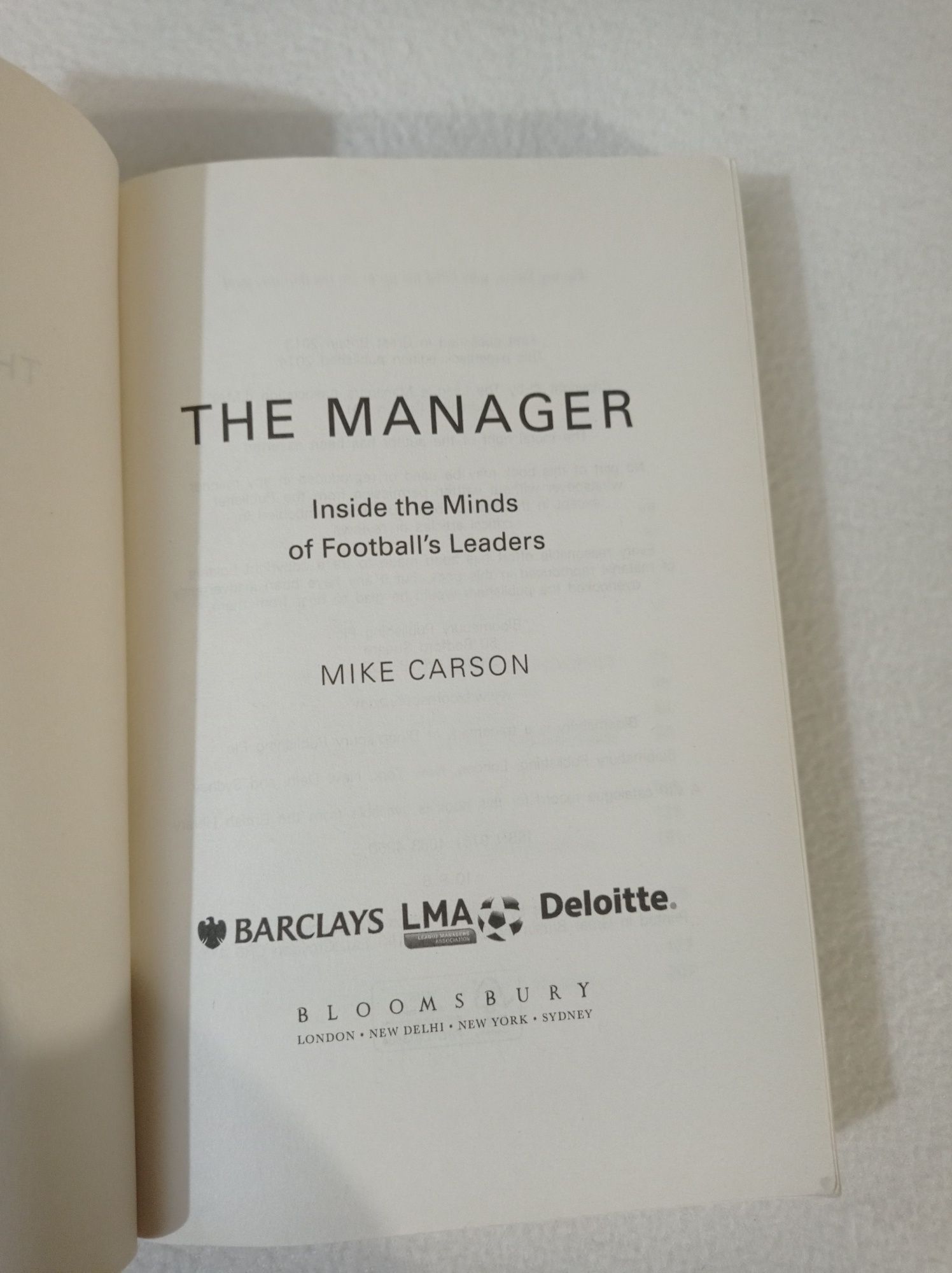 The manager - Mike Carson