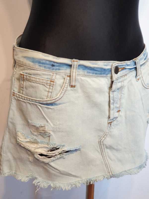 235 Dżinsowa mini Top Shop rozm 40 przetarcia punk rock