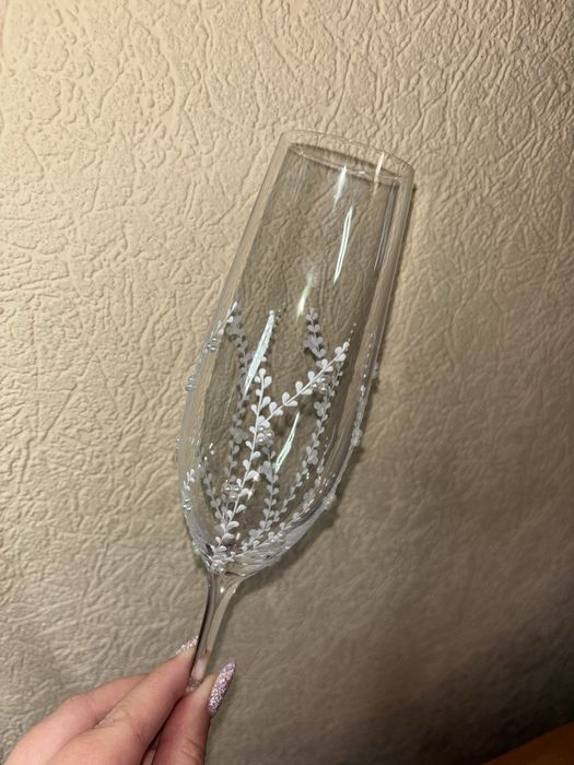 Весільні бокали з богемського скла