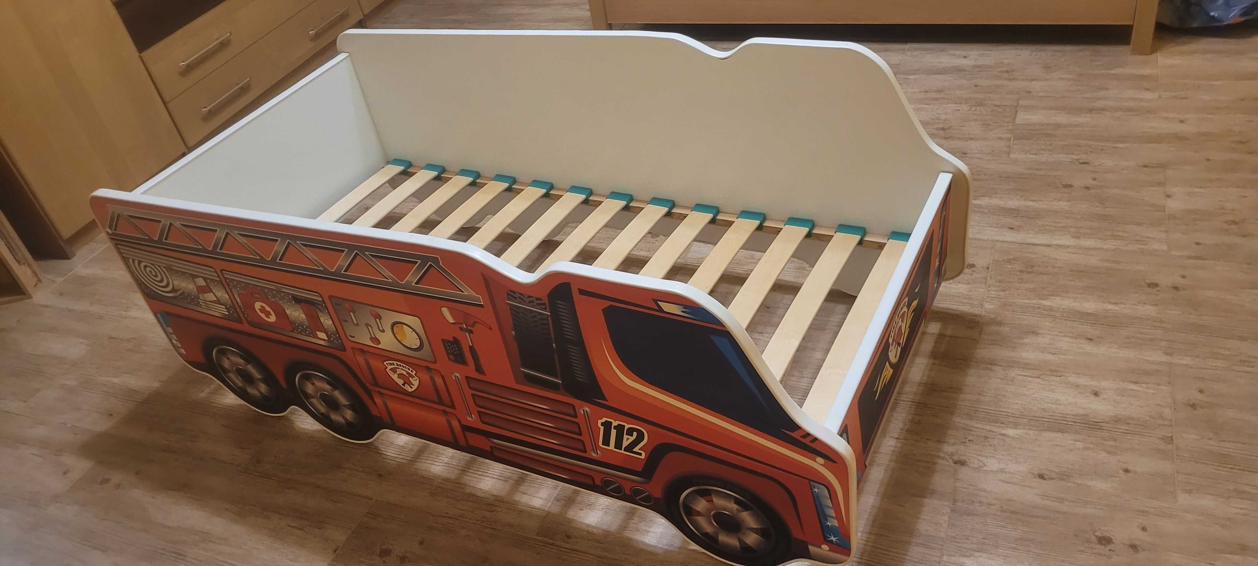 Łóżko Wóz Strażacki dla dziecka z materacem