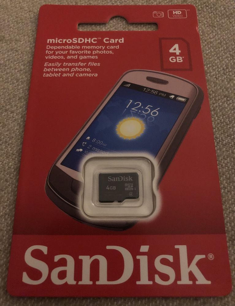 • NOWA Karta SD 4GB - SanDisk microSD Card microSDHC