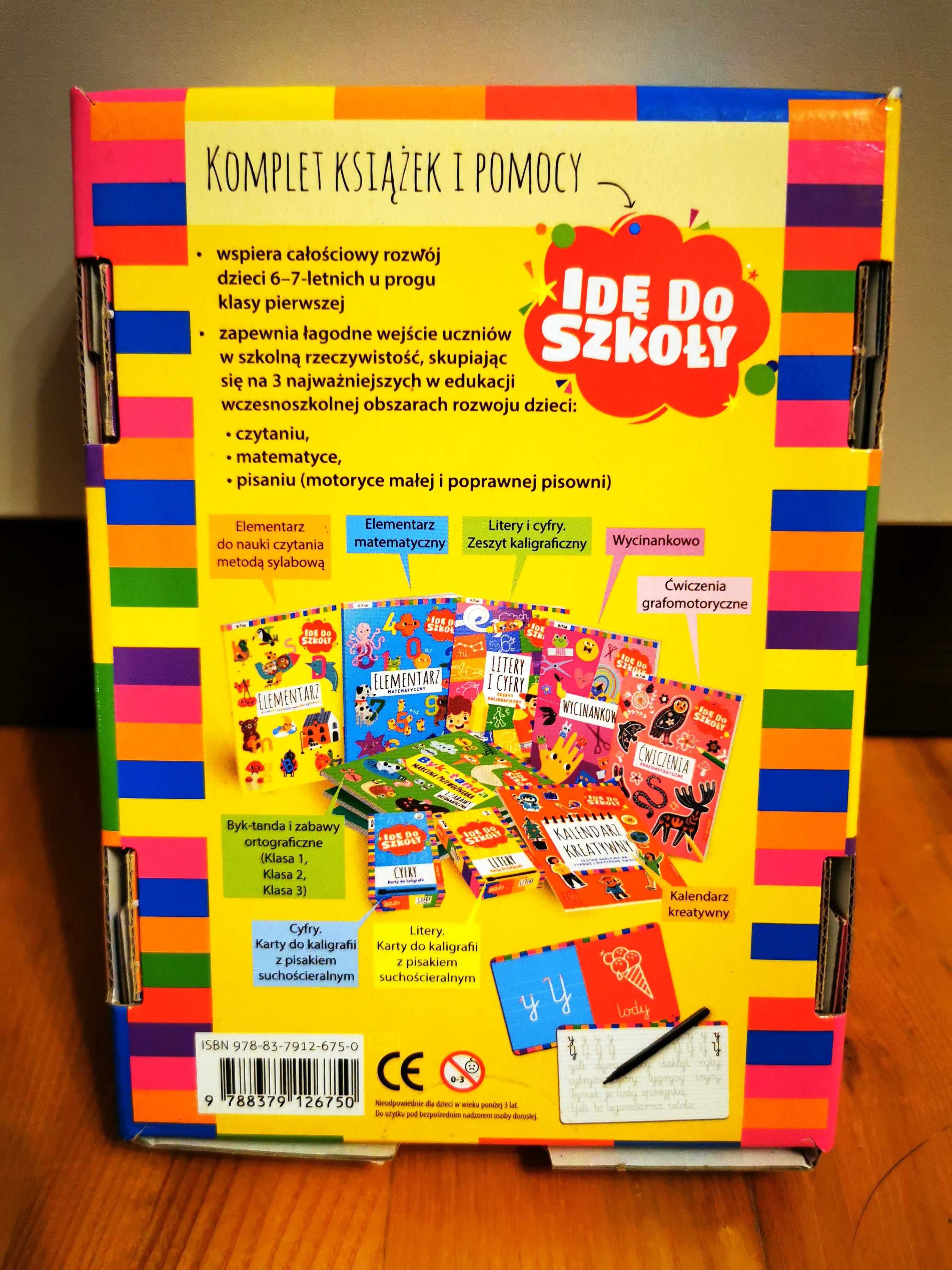 Idę do szkoły. Litery. Karty do kaligrafii z pisakiem suchościeralnym