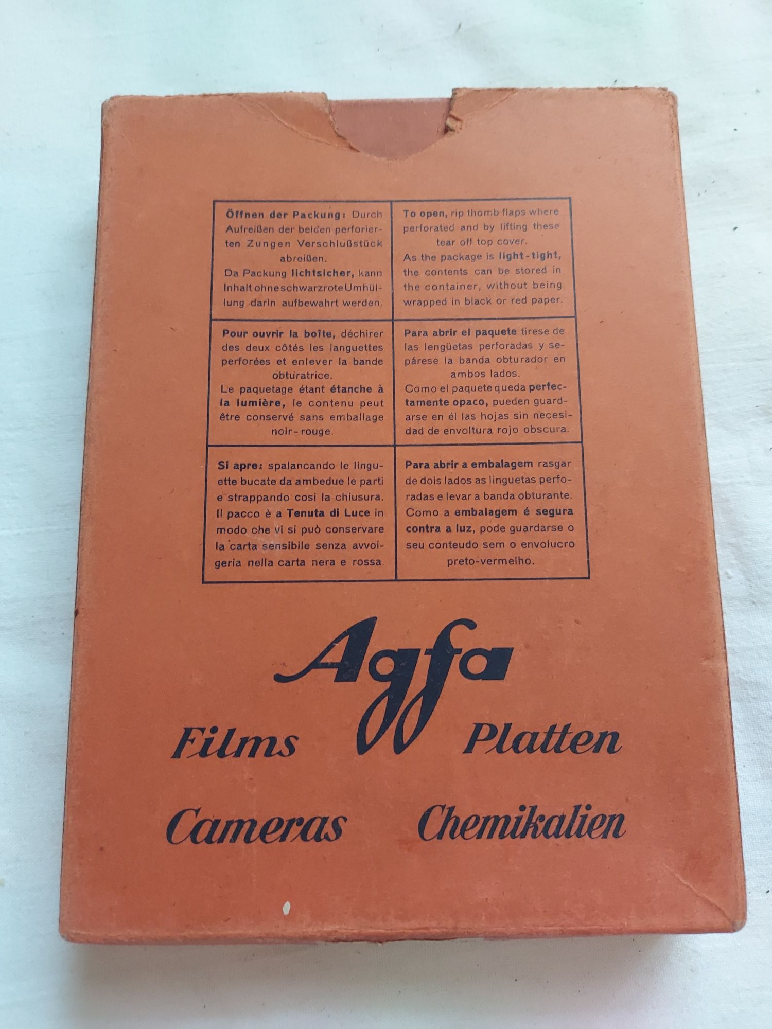 Agfa Brovira-1950 Stare pudelko
