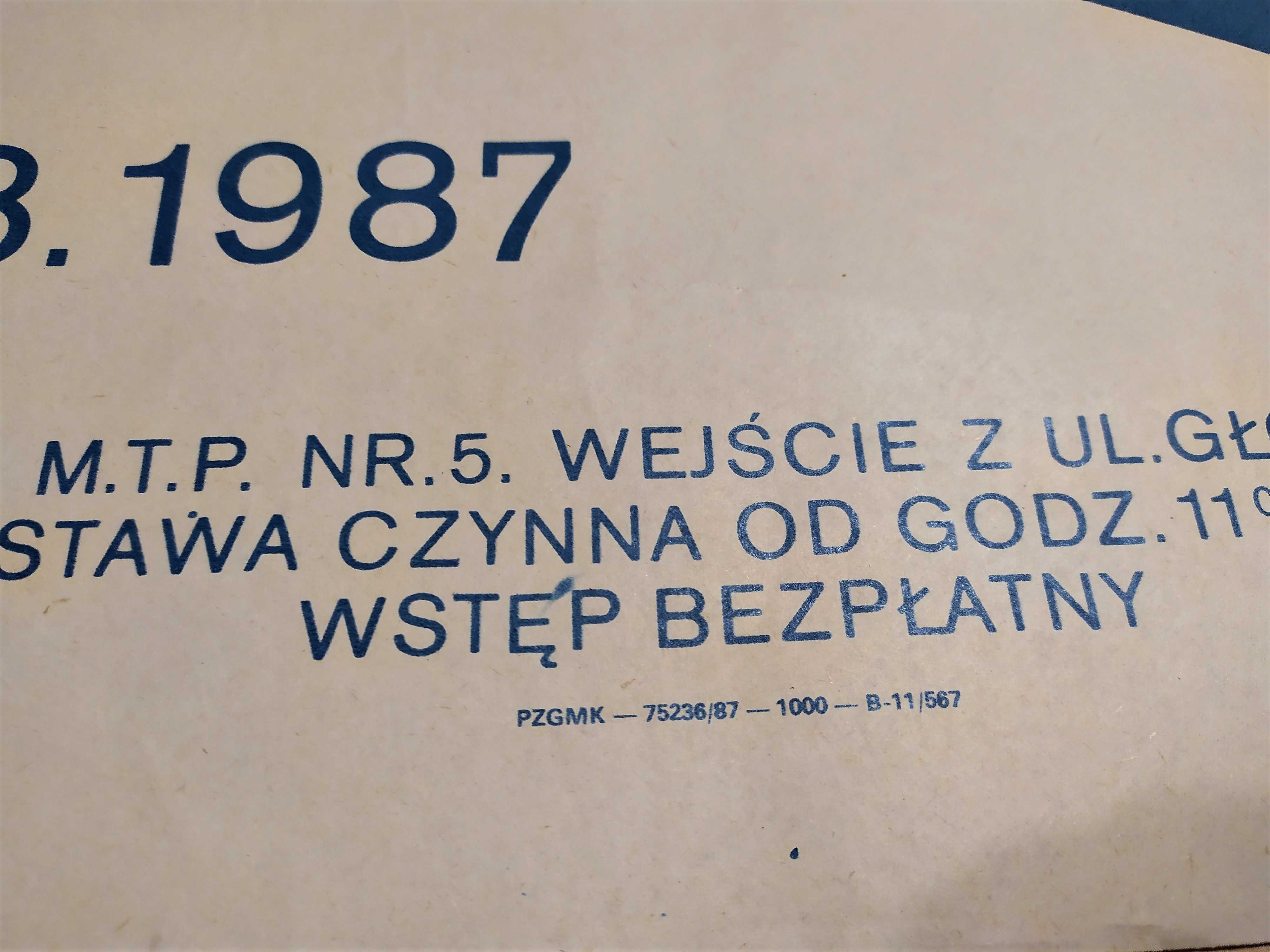 Oryginalny PLAKAT Jana Olejniczaka Wystawa Poznań 1987, PRL Znaczki