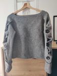 Sweter szary overize wełna