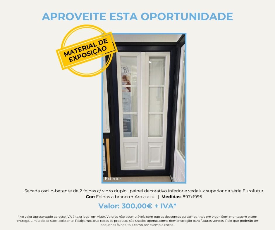 Janelas PVC sem montagem