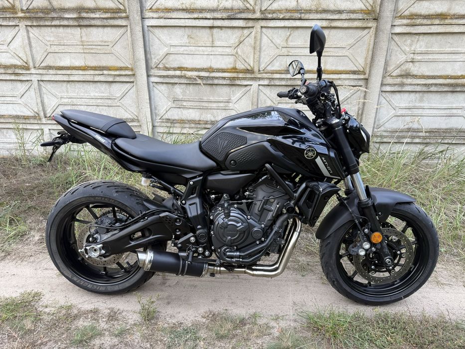 Yamaha MT07 rocznik 2024 moc 35kW Kategoria A2 Czarna Wydech Transport