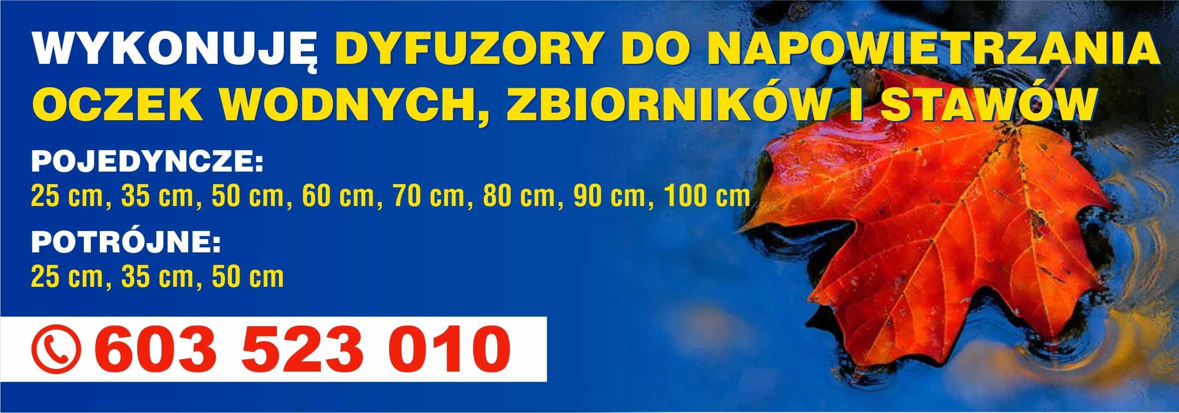 Dyfuzor do napowietrzania oczka wodnego stawu 70cm