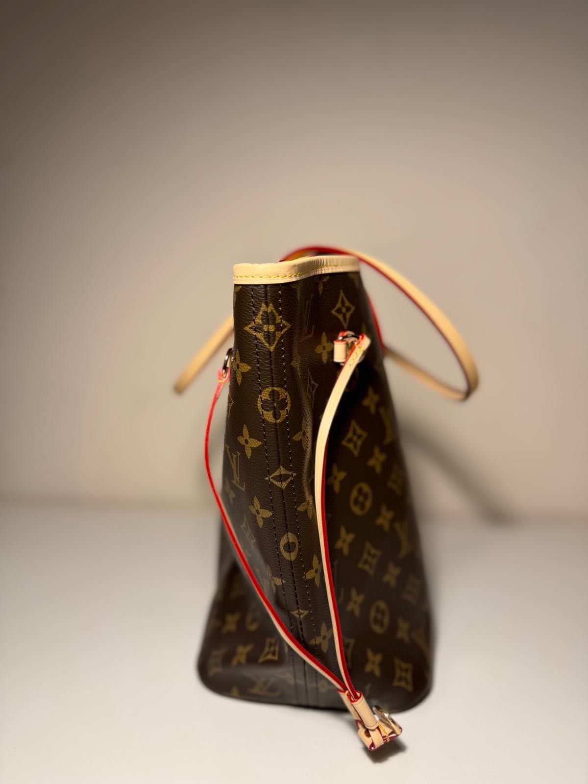 Torebka Louis Vuitton Neverfull MM klasyczny monogram skóra + płótno