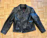 Męska skórzana kurtka motocyklowa typu ramoneska rozm. XXXL