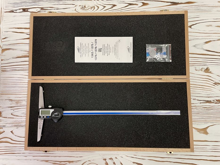 Штангенглубиномер цифровой 300мм 0,01мм IP67 Helios