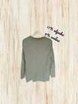 Szałwiowy sweter, włochaty, ciepły bez dekoltu, oversize'owy r. XL TU