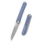Nóż składany Kubey KB Knives Dandy Blue Titanium, Sandblasted CPM S...