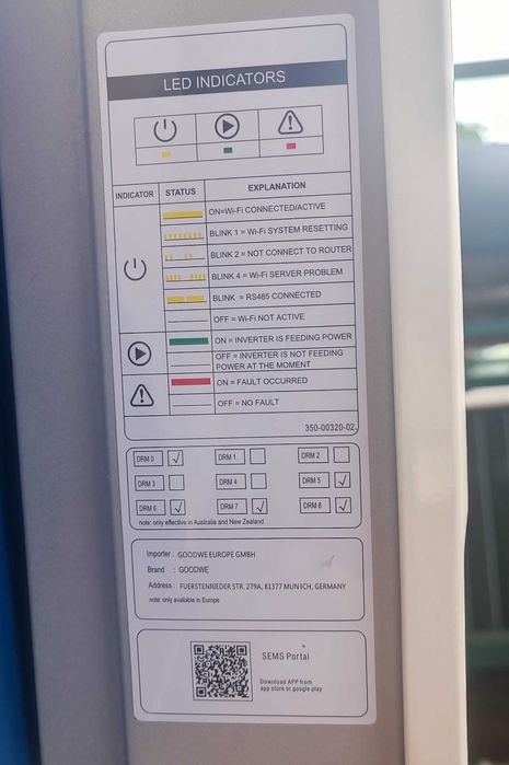 Vendo inversor para painéis fotovoltaicos da marca GOODWE.