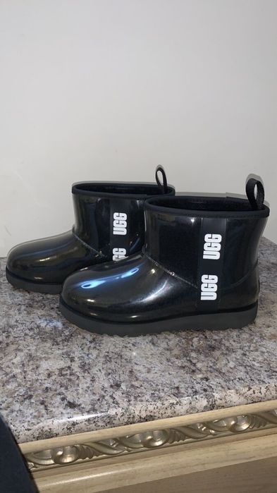 UGG clear mini black угги прозрачные силикон черные оригинал