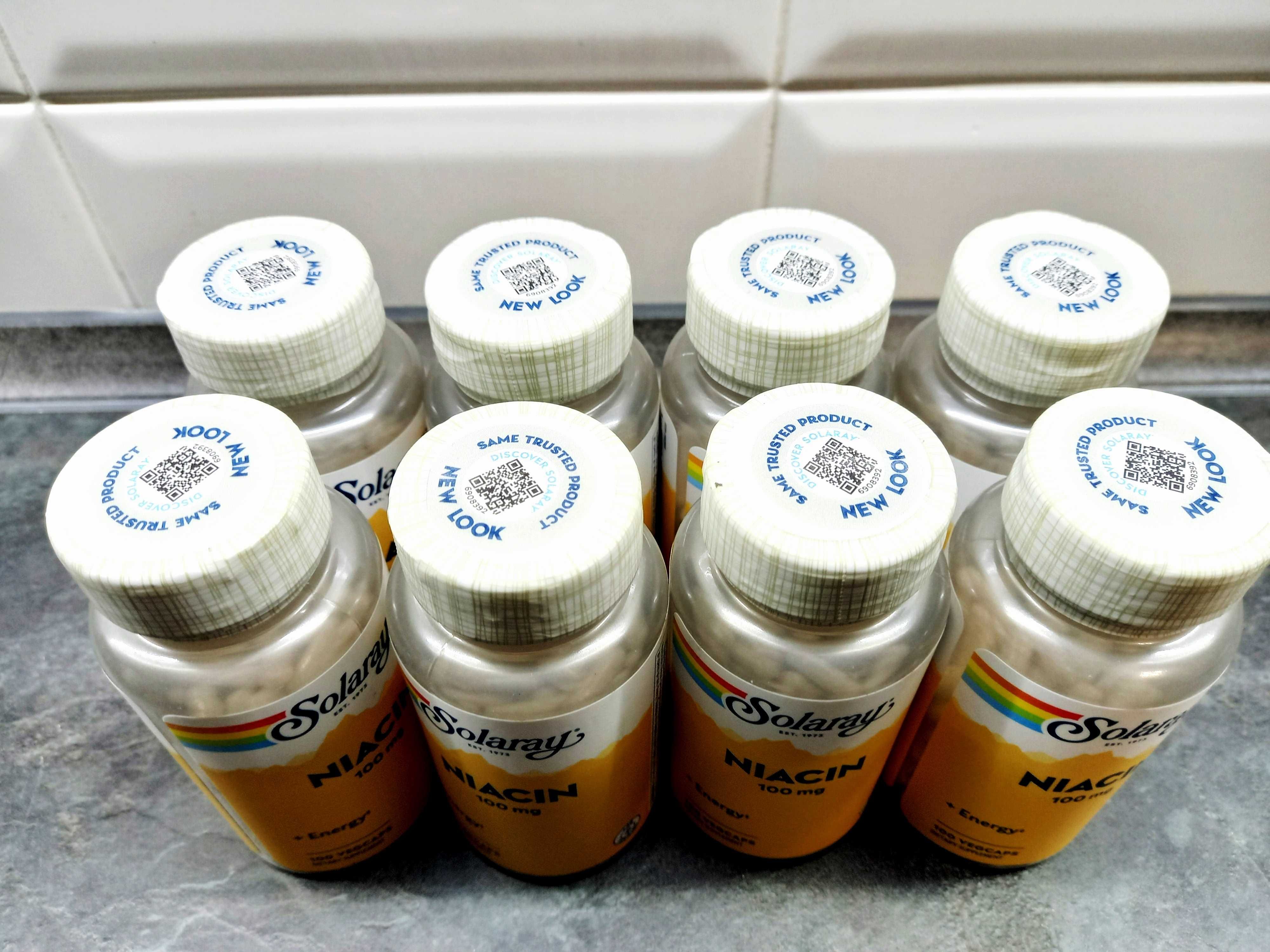 Solaray, Niacin 100 мг (100 капс.), ниацин, vitamin B-3, витамин В3