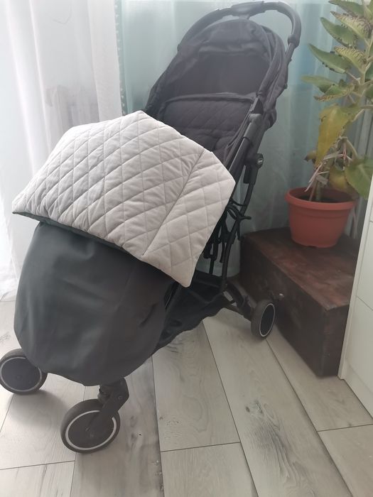 Zimowy Pół śpiworek / osłonka na nóżki do spacerówki - grafitowy