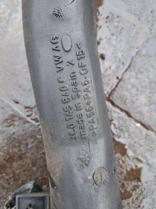 Rura dolotu powietrza intercoolera vw passat skoda audi 3c0.145.840c d