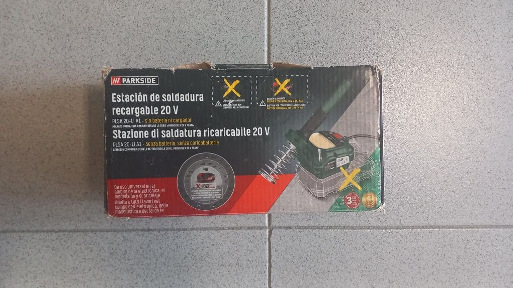 Estação de Soldadura Recarregável Parkside 20V – Sem Bateria