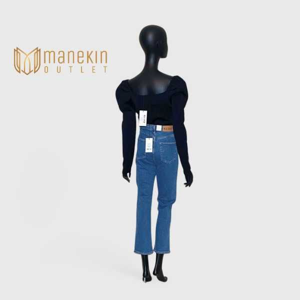 Spodnie NA-KD MOM FIT niebieskie rozmiar 34