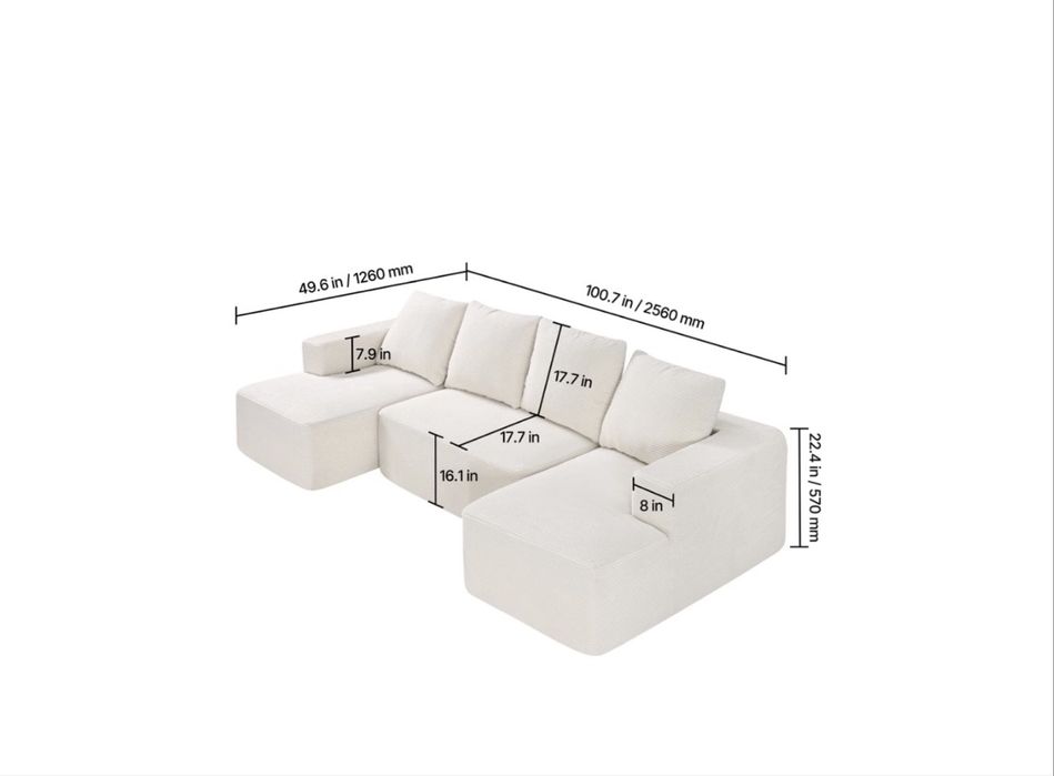 Sofá modular branco novo nunca usado