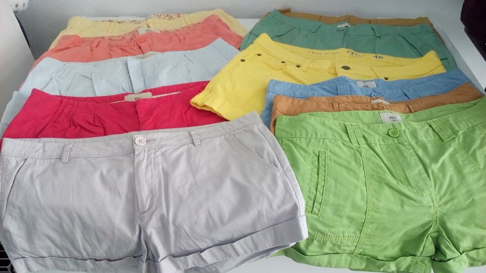 Calções em algodão - de cores discretas e toque agradável