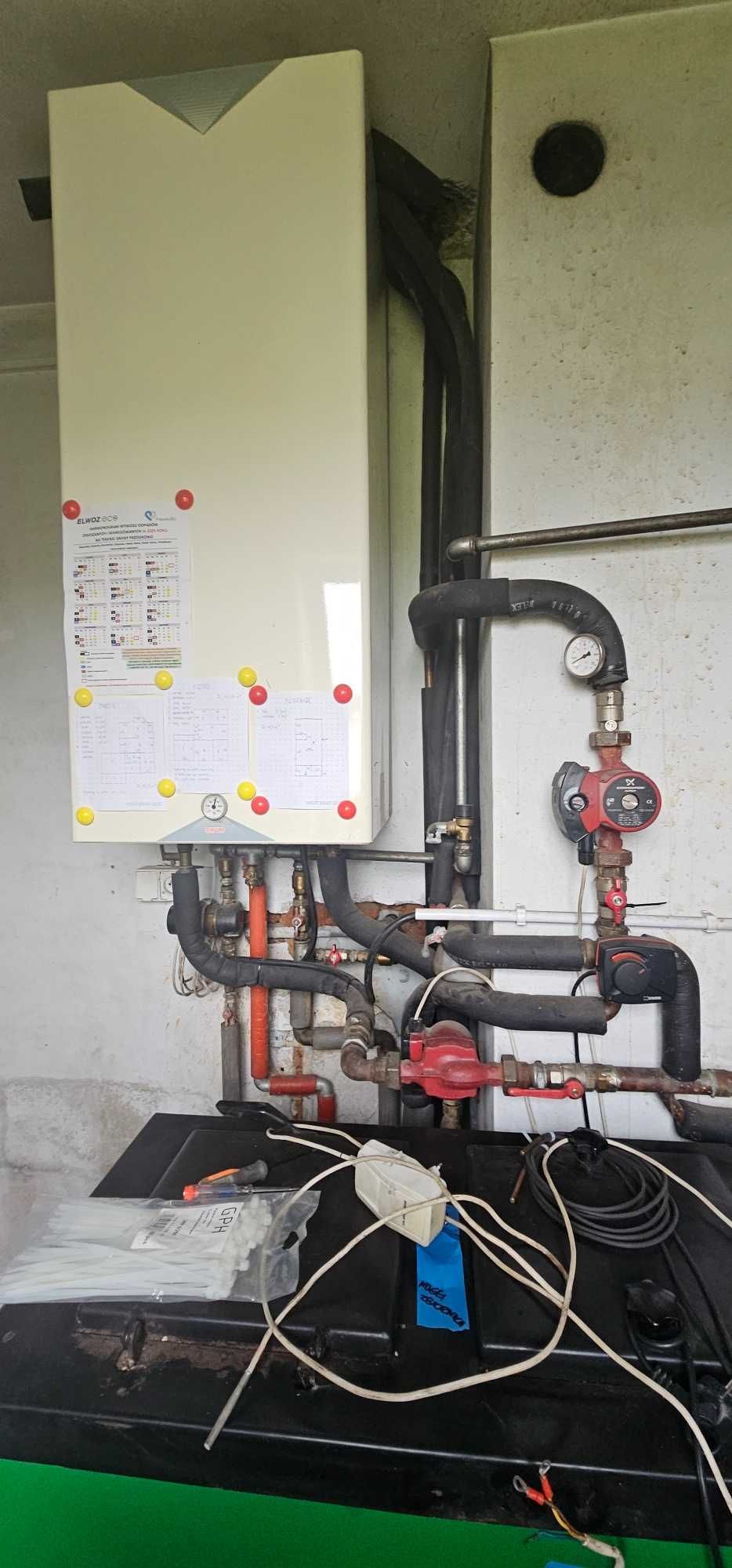 Kocioł Kostrzewa Pellets Plus 25 kW, Biawar Quattro 150l, cała kotłown