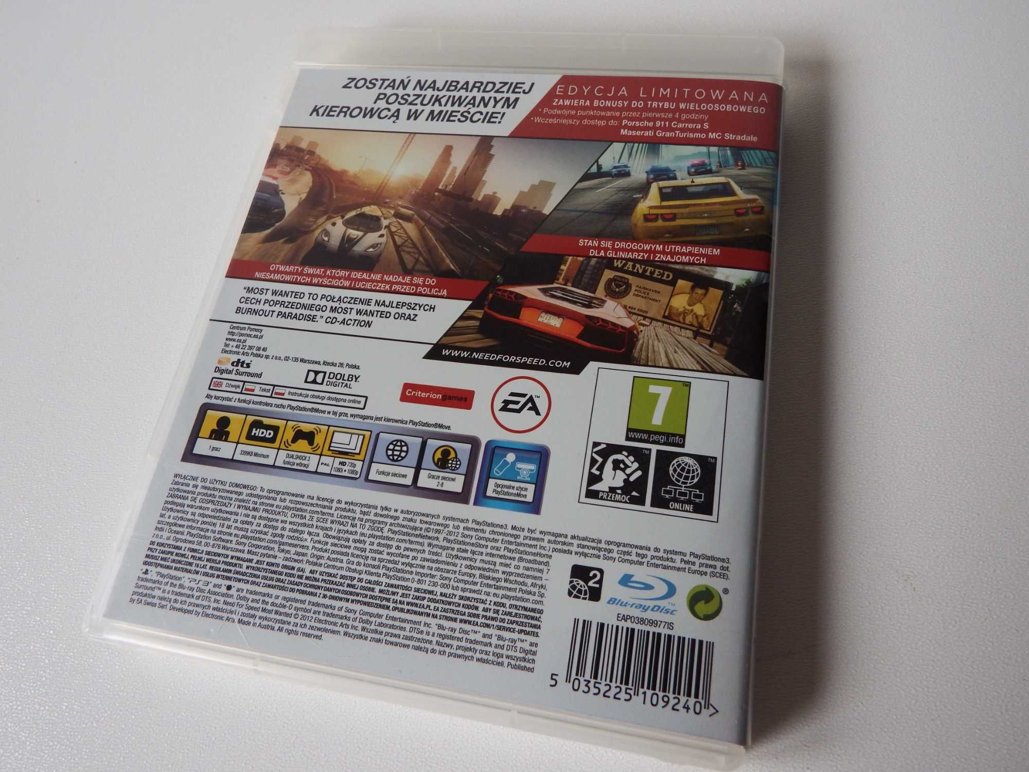 NEED FOR SPEED PS3 Most Wanted PL !!! Most Wanted PS3 PO POLSKU ideał