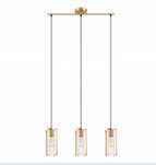 Lampa wisząca 3 punkty światła złota