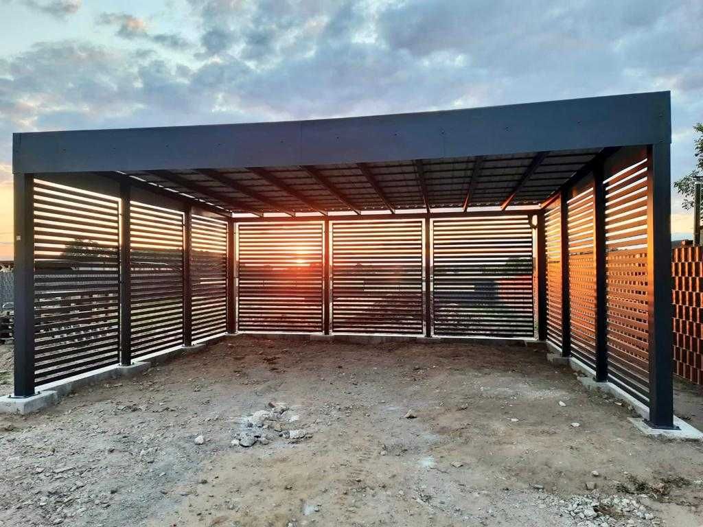 Wiata garażowa 6x6 m, carport - wiata samochodowa dwustanowiskowa