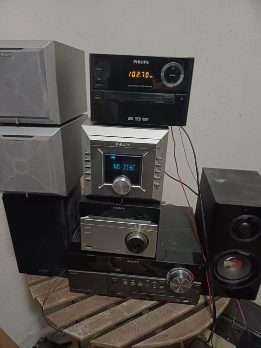 Zestaw mini wież, uszkodzone