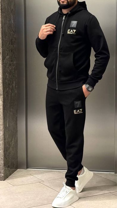 LACOSTE зеленый спортивный мужской костюм штаны зип-худи