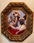 Quadro Decorativo Emoldurado,  Moldura dourada trabalhada
