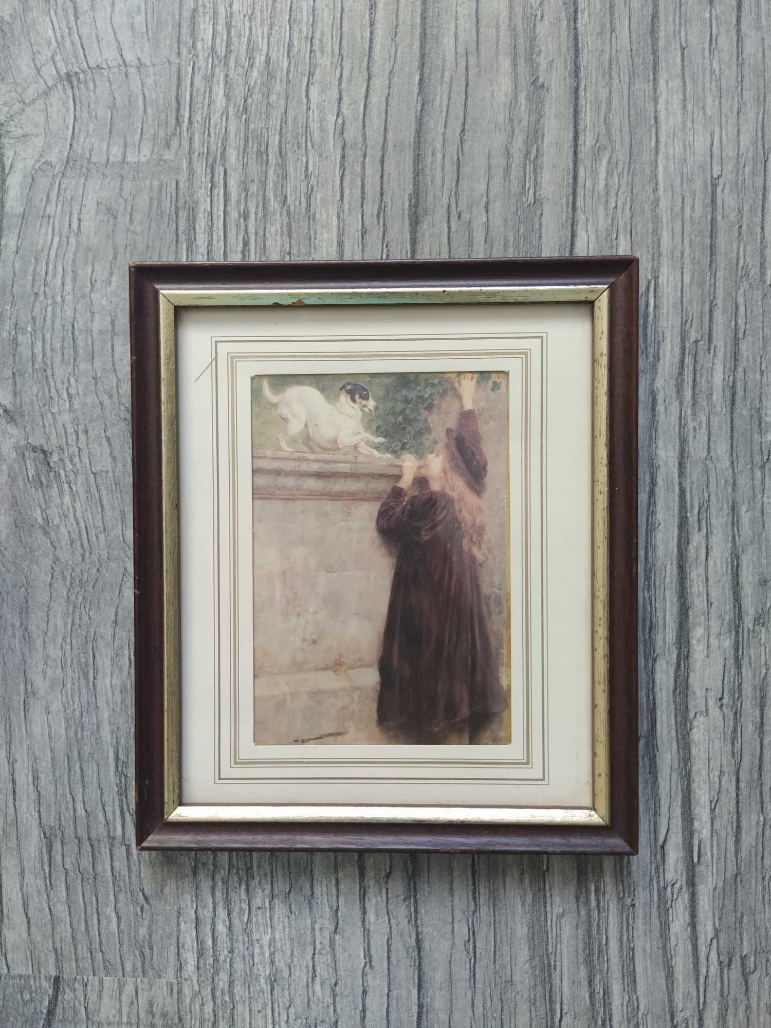 Vintage Briton Riviere Play Fellows Charles Burton Barber Puppy Love