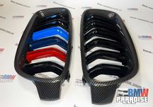 КАРБОН М-расцветка Двойная решетка радиатора BMW F30 2012-19 Ноздри