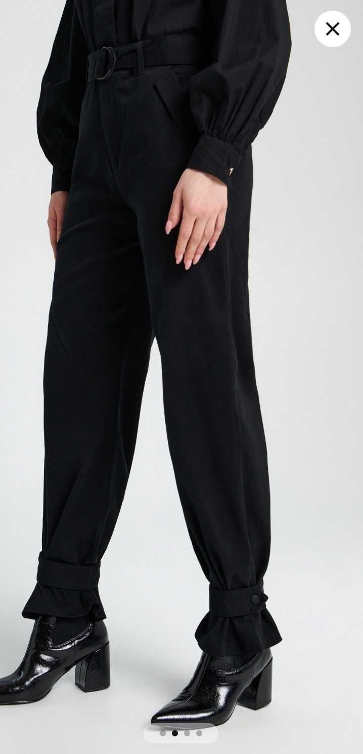 Sinsay nowe czarne spodnie szerokie nogawki z wiązaniem