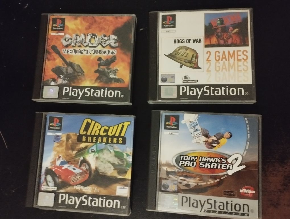 Jogos PlayStation 1 com caixa, capa e manual