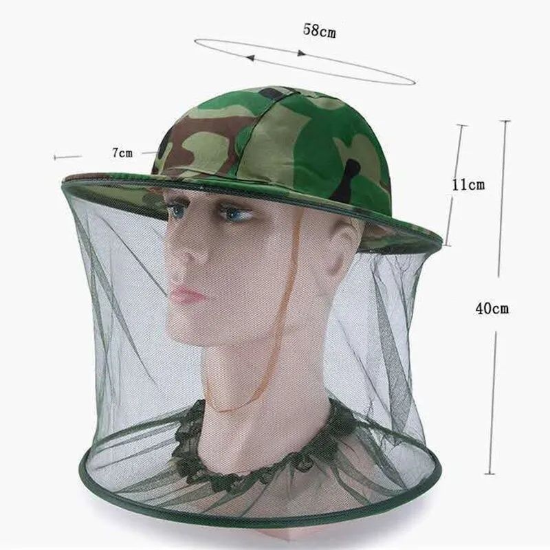 czapka wędkarska z siatką osłoną przeciw komarom
