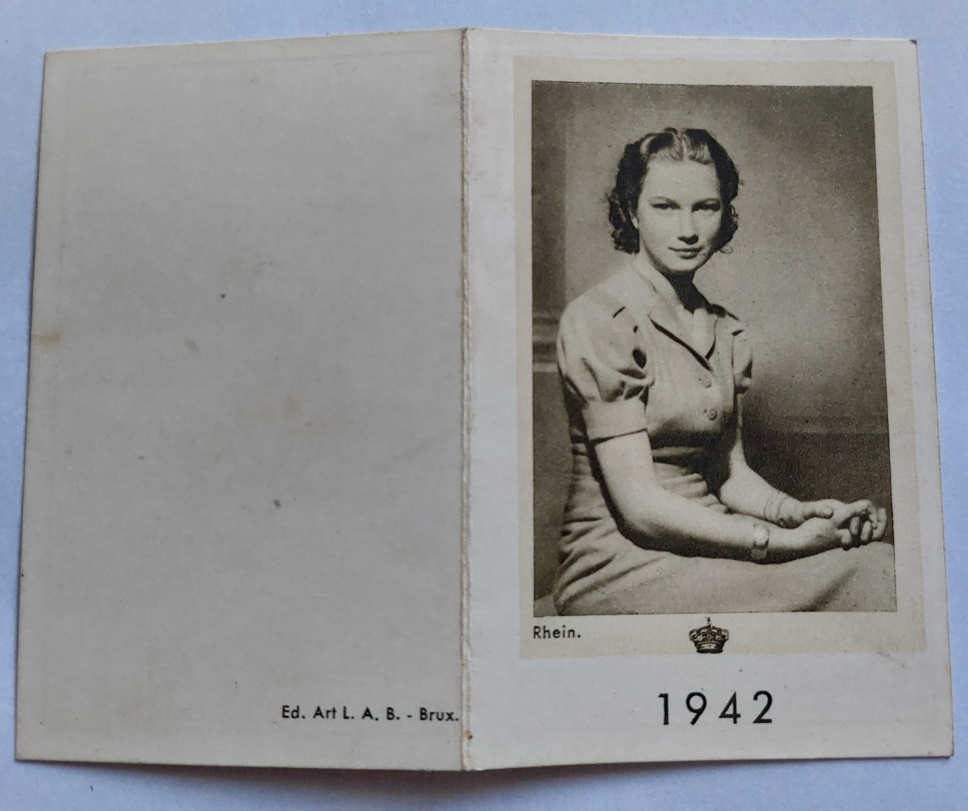 zabytkowy, oryginalny kalendarzyk z 1942 r.