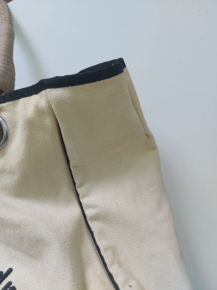 Szwedzka Torba płócienna shoper beż Lindex