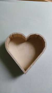 Serce drewniane prezent kwietnik inne