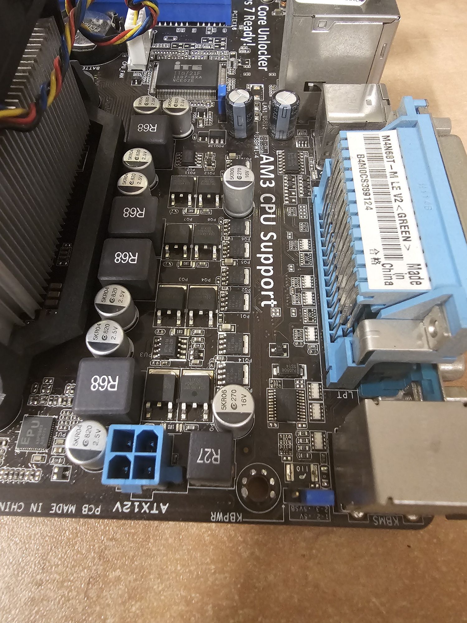 Płyta główna AM3 Asus M4N68T-M LE +AMD Phenom x4 840 + Ram 8G Zestaw,