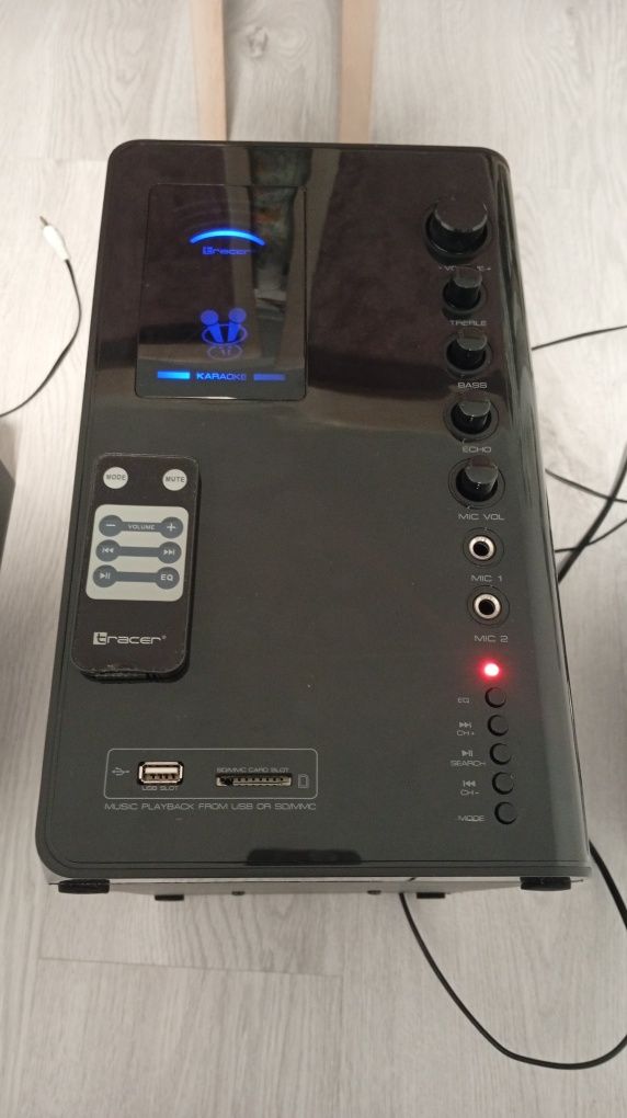Głośniki bluetooth z radiem FM i pilotem z super basem tracer 2.1