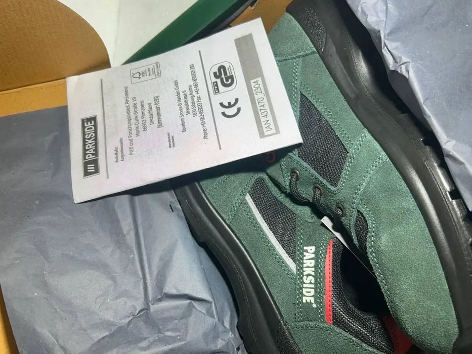 Робоче взуття черевики PARKSIDE S3 ударостійкі, світло відбиваючі нові