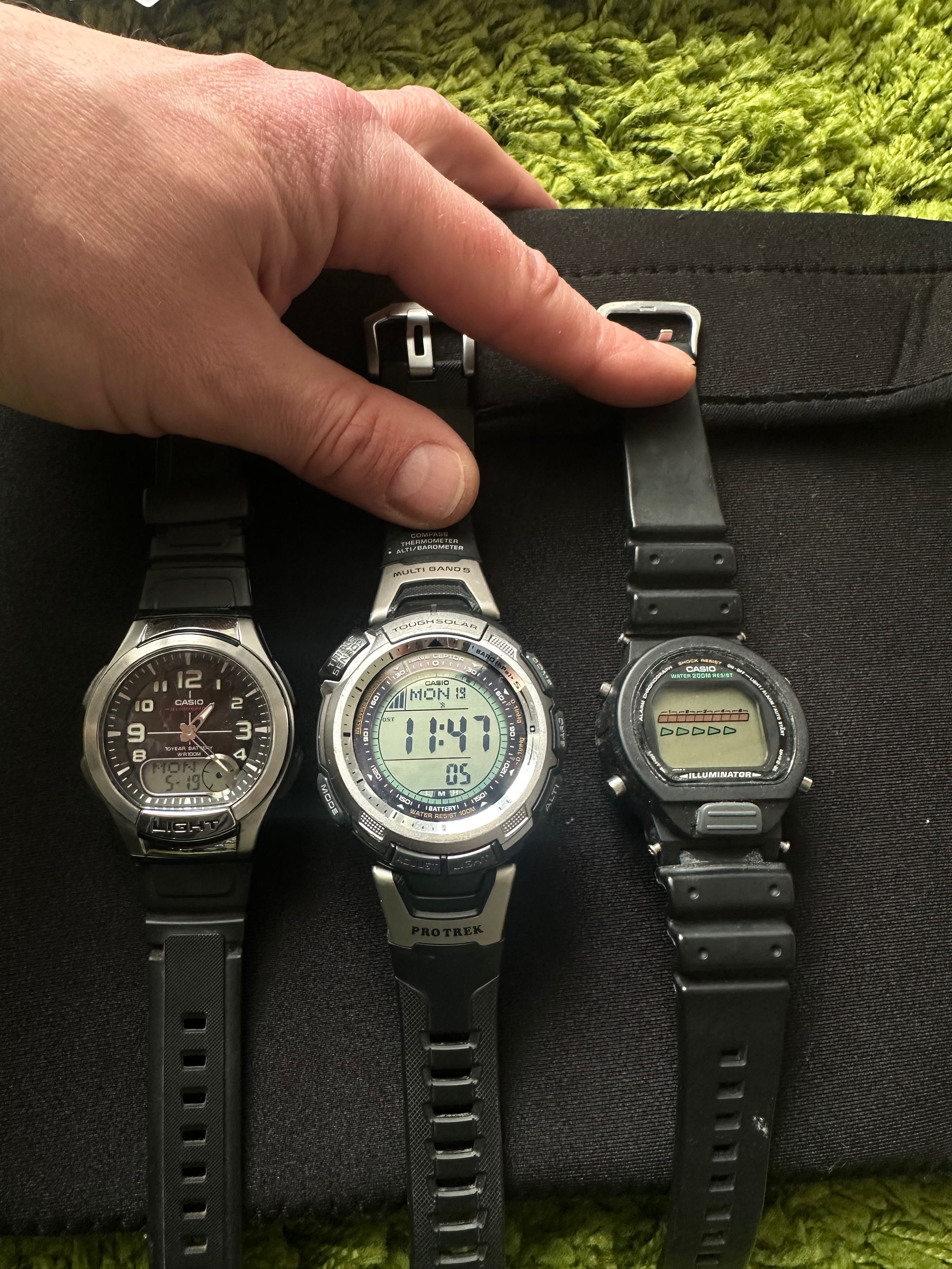 Лот 4 шт. Часы Casio Pro treck, suunto