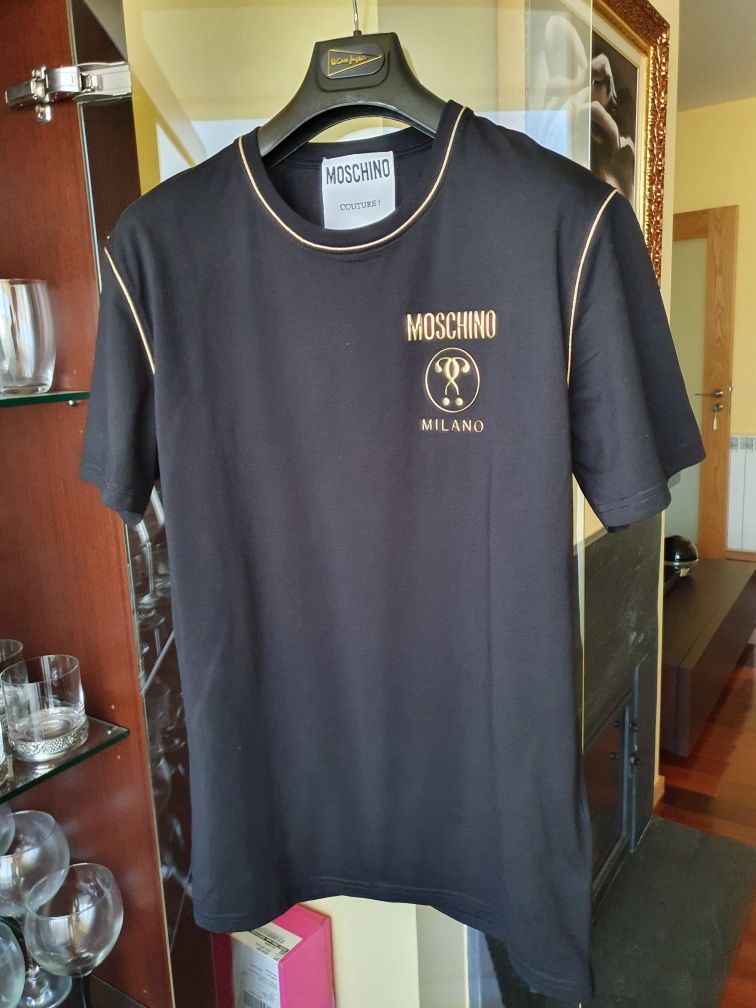 T shirt Moschino Milano gold collection