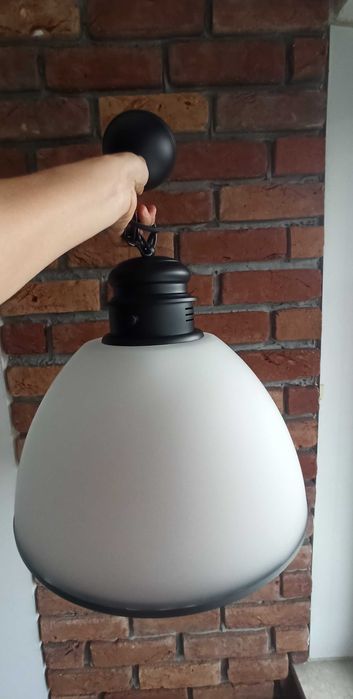 Lampa wisząca industrialna szklana śr.39 cm