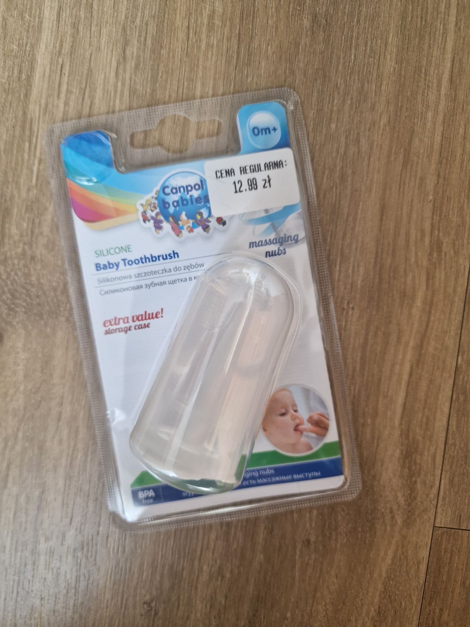 Canpol silikonowa szczoteczka do zębów na palec dla niemowląt